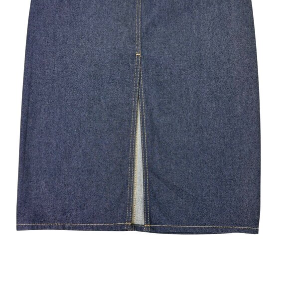 Levi’s Premium High-Rise Denim Midi Skirt NWT (XS / Size 2 / 26 Dark Wash) - Picture 8 of 16